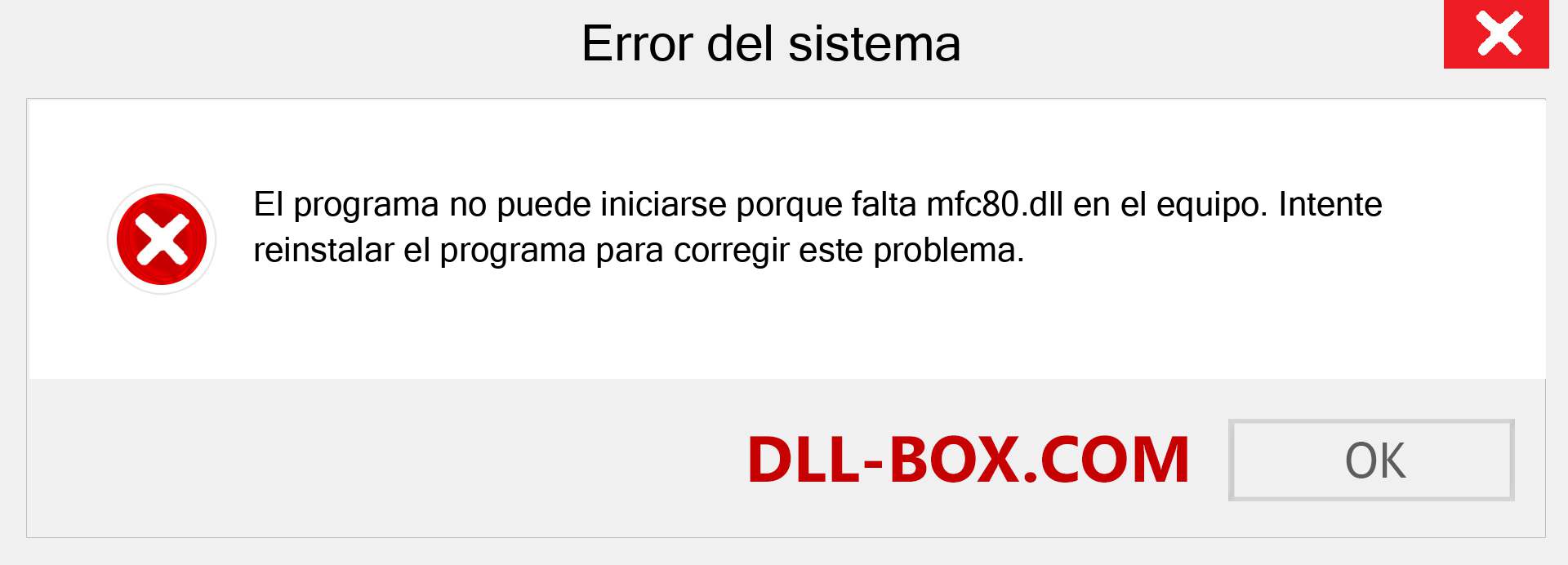 ¿Falta el archivo mfc80.dll ?. Descargar para Windows 7, 8, 10 - Corregir mfc80 dll Missing Error en Windows, fotos, imágenes