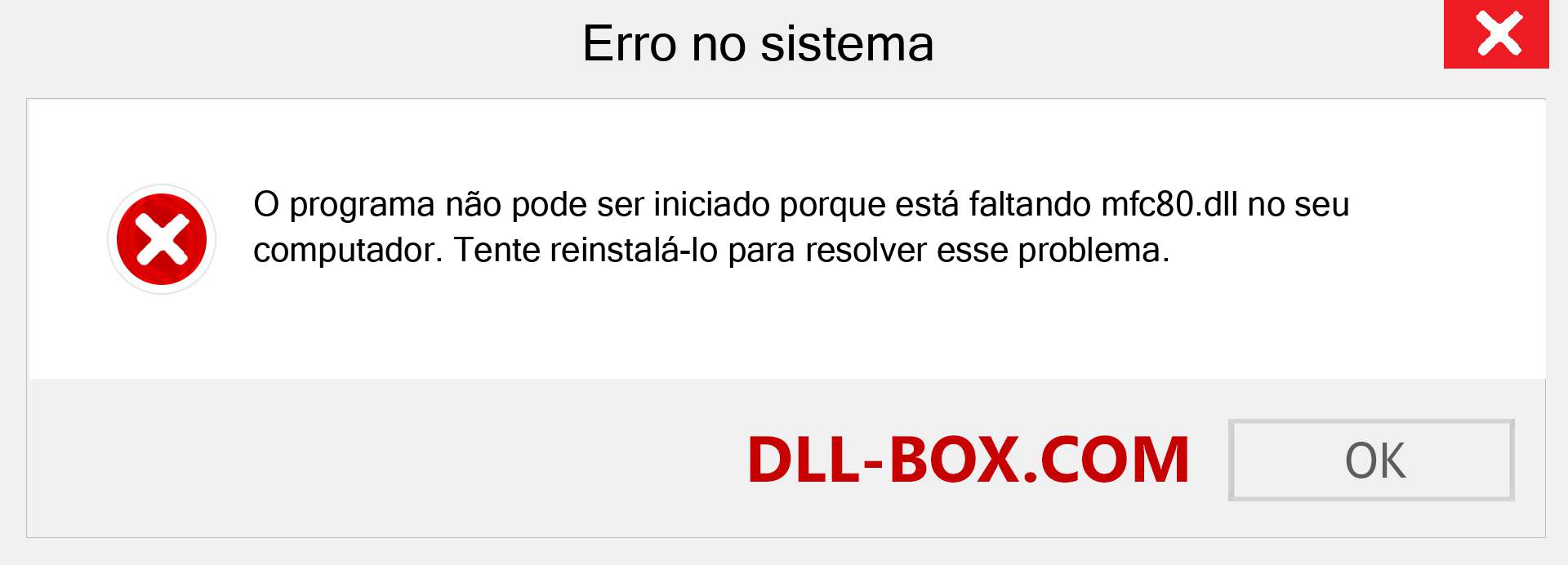 Arquivo mfc80.dll ausente ?. Download para Windows 7, 8, 10 - Correção de erro ausente mfc80 dll no Windows, fotos, imagens